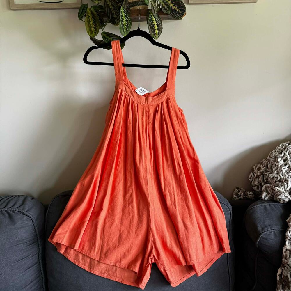 Orange Hunter and Brown Wide leg Jumpsuit